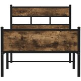  Posteljni okvir brez vzmetnice hrast 107x200 cm inženirski les, (21610055) | Shoptok.si