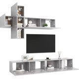  7-dijelni set TV ormarića siva boja betona konstruirano drvo | shoptok.hr