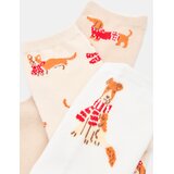 Sinsay Duge čarape s motivom jazavčara 3 pack | shoptok.hr