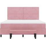 Krevet s opruga kutije Ružičasta 200 x 180 cm Baršun | shoptok.hr