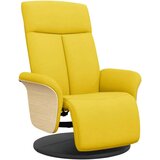  Naslanjač z naslonom za noge svetlo rumeno blago | Shoptok.si