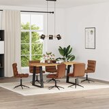 vidaXL Jedilni stoli 6 kosov rjavo umetno usnje, (21822265) | Shoptok.si