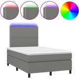  box spring s madracem LED tamnosivi 120 x 190 cm tkanina | shoptok.hr