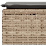  Vrtni tabure s jastukom bež 55 x 55 x 37 cm od poliratana | shoptok.hr