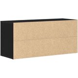vidaXL Klop za čevlje črn hrast 100x35x45 cm inženirski les | Shoptok.si