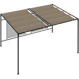  Sjenica s pomičnim krovom 3 x 4 x 2,3 m smeđesiva 180 g/m² | shoptok.hr