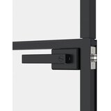 Sobna vrata crna 93 x 201,5 cm kaljeno staklo i aluminij tanka | shoptok.hr