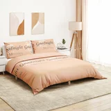  Set posteljine za poplun ružičasti 240 x 220 cm pamučni