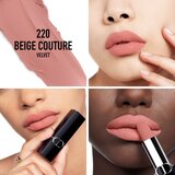 Dior Rouge dolgoobstojna šminka polnilna odtenek 220 Beige Couture Velvet 3,5 g | Shoptok.si
