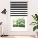vidaXL Zavjesa zebra crna 135x200 cm širina tkanine 130,9 cm poliester | shoptok.hr