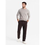 Ombre Men's longsleeve with "waffle" texture - ash | Shoptok.si