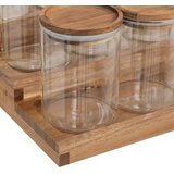 Five SET STAKLENKI ZA ZAČINE SA STALKOM HARMONY, 23X24X15CM BAGREM/BOROSILIKATNO STAKLO SMEĐA 9/1 | shoptok.hr