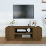  TV ormarić smeđa boja meda 110 x 35 x 40,5 cm masivna borovina | shoptok.hr