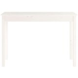  Konzolna mizica bela 110x40x75 cm trdna borovina, (20711653) | Shoptok.si