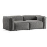 Cosmopolitan Design Svetlo siva sedežna garnitura iz rebrastega žameta 224 cm Bergano – | Shoptok.si