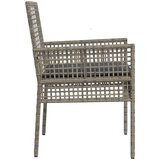  Vrtna stolica s jastukom 2 pcs Siva 55 x 53 x 85 cm poliratan | shoptok.hr