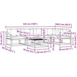  Set vanjskih sofa 6 kom. Bijela i bež Poliester | shoptok.hr