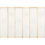 vidaXL Sobna pregrada sa 6 panela od tkanine 240 x 170 x 4 cm krem | shoptok.hr