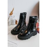 Kesi Children's lacquered shoes with buckles black Chloraia Cene'.'