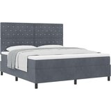 Box Spring Krevet s Madracem Tamno Siva Super King Baršun | shoptok.hr