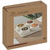 SG SET ZDJELICA ZA POSLUŽIVANJE NORA 5/1 21X6,8CM KAMENINA BIJELI | shoptok.hr