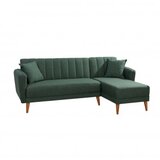 Atelier Del Sofa Temno zelena raztegljiva kotna sedežna garnitura (desni kot) Aqua – | Shoptok.si