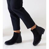 Gemre Black eco-suede platform ankle boots Kirla | Shoptok.si