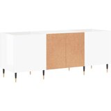vidaXL Omarica za gramofonske plošče sijaj bela 121x38x48 cm inž. les | Shoptok.si