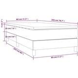  S oprugama i madracem tamnosmeđi 80x200 cm od tkanine | shoptok.hr