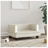 vidaXL Pasja postelja krem 60x40x30 cm žamet | Shoptok.si