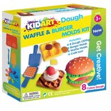 KidArt komplet plastelina z modeli za hamburgerje in vaflje - 8 barv Cene