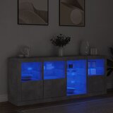  Komoda s LED svjetlima siva boja betona 164 x 37 x 67 cm | shoptok.hr