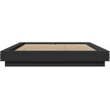vidaXL okvir za krevet s led svjetlima crni 120 x 200 cm drveni | shoptok.hr