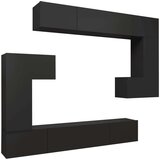  Komplet TV omaric 8-delni črn konstruiran les, (20913508) | Shoptok.si