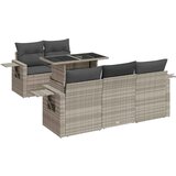 Maison Chic Seti vrtnega pohištva - Vrtna garnitura - Vrtni pohištvo set 6-delna z blazinami siv poli ratan, (21805656) | Shoptok.si