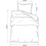  Set posteljine za poplun tamnosivi 155x220 cm pamučni | shoptok.hr