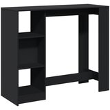  Barski stol s policom crni 124x46x103,5 cm konstruirano drvo | Eponuda.ba