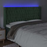  Uzglavlje tamnozeleno 203 x 16 x 118/128 cm baršunasto | shoptok.hr