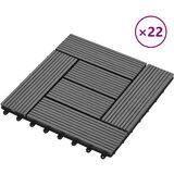  Pločice za decking 22 pcs Siva 30 x 30 cm Drvoplastična smjesa | Eponuda.ba