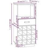 Ormarić Omarica za vino bela 45x34x100 cm trdna borovina, (20824348) | Shoptok.si