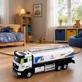  Metal Tank Truck Drive Lights Sounds Blue and White 1:40 | Shoptok.si