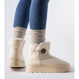 Gemre Beige insulated snow boots with button Ronco | ePonuda.com