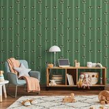  Tapeta - Sports Whistles - Repeating pattern on a striped green background. 50x1000 Standard | shoptok.hr