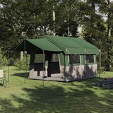  Družinski šotor s streho Zelena in Bela 324 x 255 x 230 cm, (5000091126) | Shoptok.si