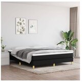  Box spring posteljni okvir črn 160x200 cm blago | Shoptok.si