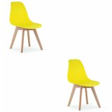  KITO stolica žuta / prirodne noge x 2 | shoptok.hr