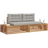  Set vanjskih sofa Prirodna i svijetlo siva 203,5 x 83 x 73 cm | shoptok.hr