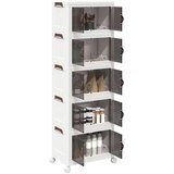vidaXL Škatla za shranjevanje s kolesi 28 L 48,5x29,5x139 cm | Shoptok.si