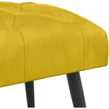  Klupa s gumbastim tkanjem Žuta 60 x 40 x 45 cm Baršun | shoptok.hr