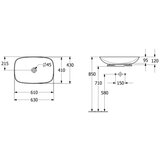 Villeroy Boch 4A500101 Loop & Friends 62 x 42 cm nadpultni umivalnik | Shoptok.si